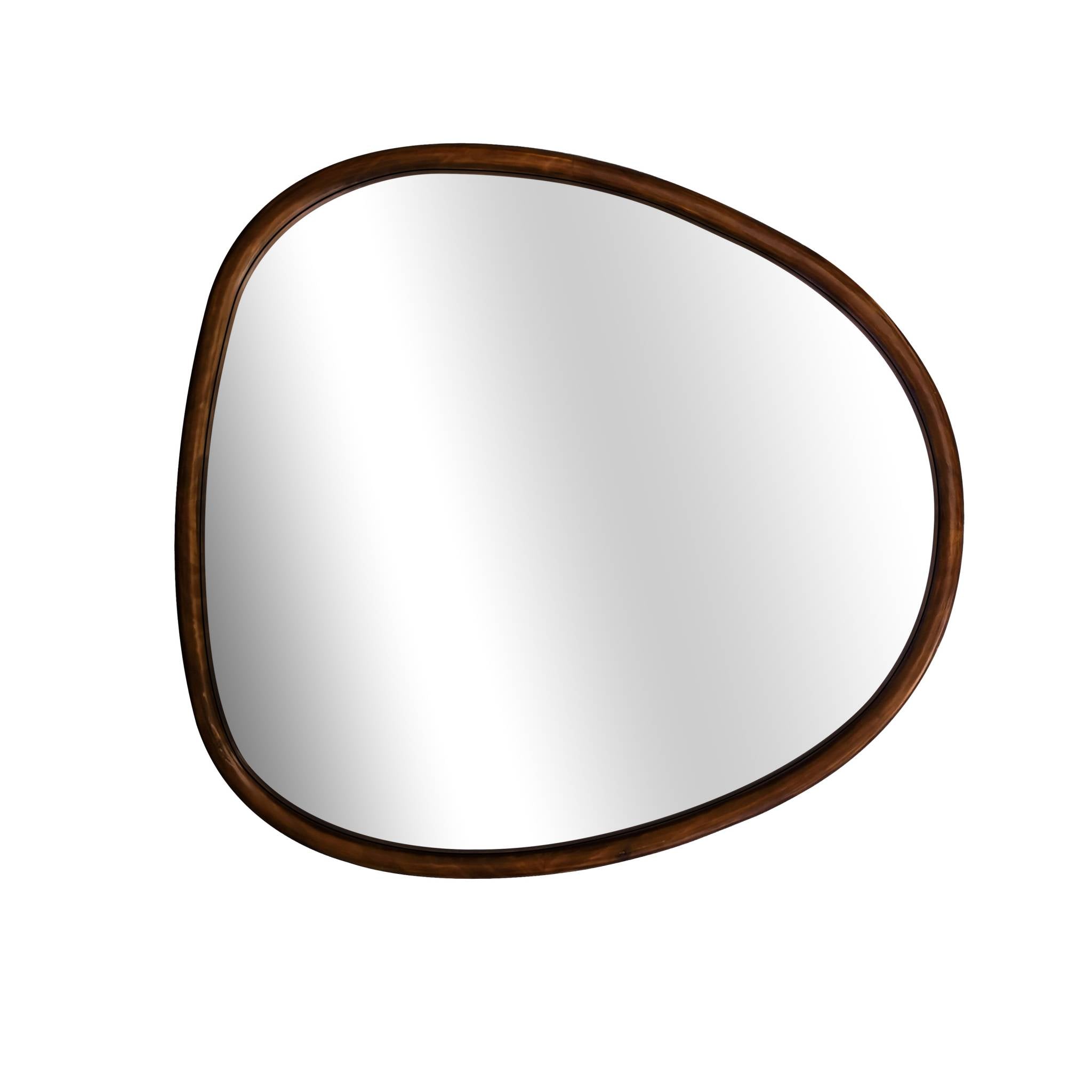 Specchio in legno di abete, 75cm, marrone