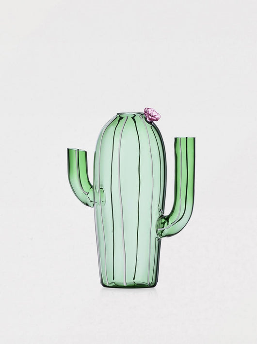 Brocca cactus in vetro borosilicato