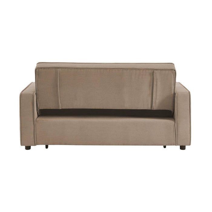 Divano letto a 3 posti in velluto a coste, beige