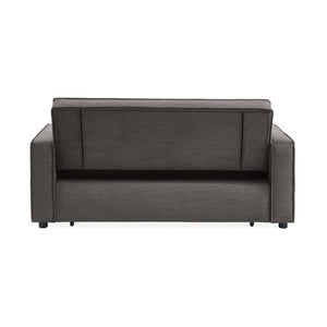 Divano letto a 3 posti in velluto a coste, grigio