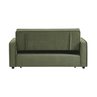 Divano letto a 3 posti in velluto a coste, kaki
