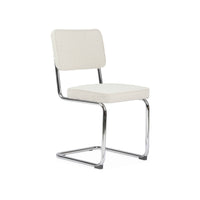 Set di 2 sedie a sbalzo bouclé, bianco sporco