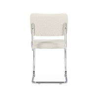 Set di 2 sedie a sbalzo bouclé, bianco sporco