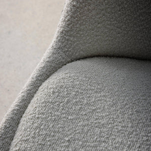 Set 4 sedie scandinave legno di faggio e bouclé strutturato, grigio