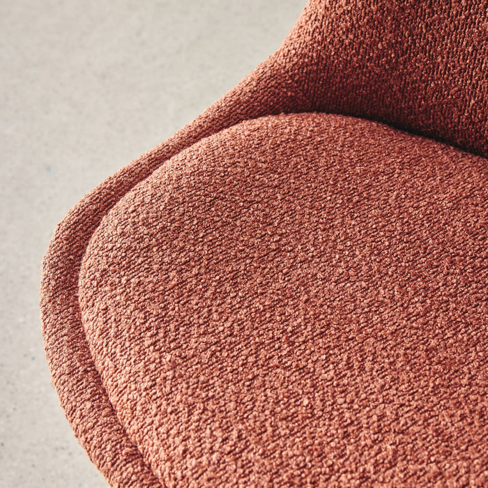 Set 4 sedie scandinave legno di faggio e bouclé strutturato,