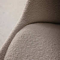 Set 4 sedie scandinave legno di faggio e bouclé strutturato, talpa