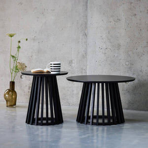 Set di 2 tavolini rotondi neri ø40cm e ø60cm i sweeek