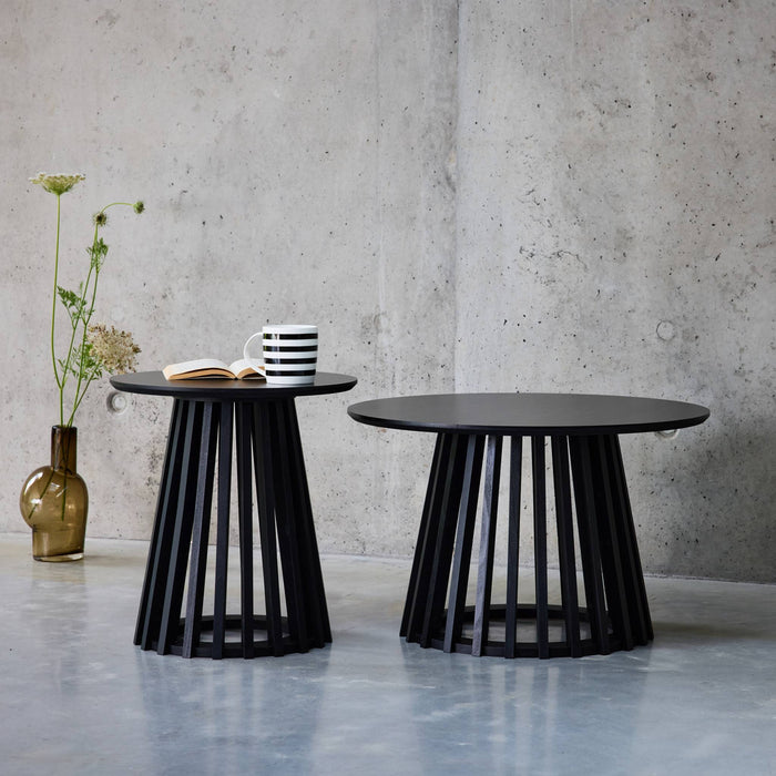 Set di 2 tavolini rotondi neri ø40cm e ø60cm i sweeek