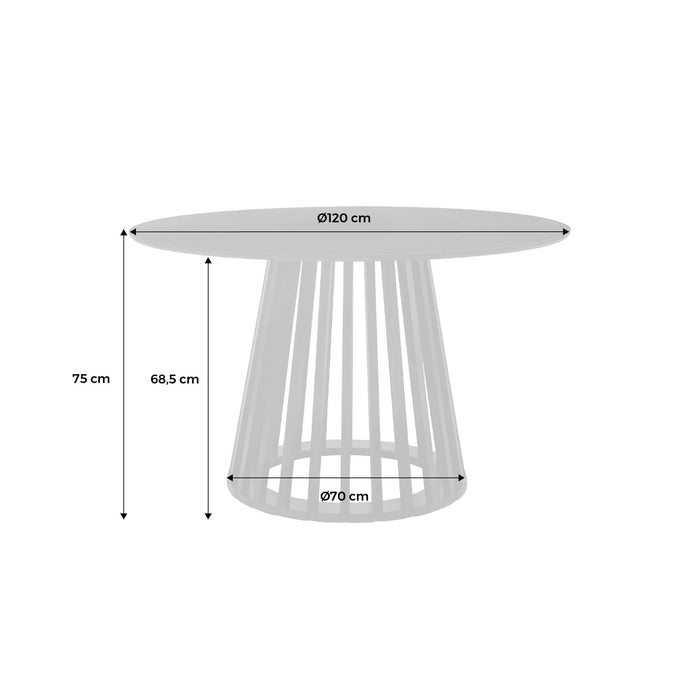 Tavolo da pranzo effetto legno, 4 posti a sedere, nero