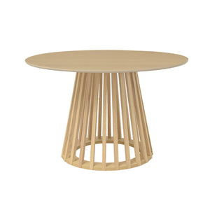 Tavolo da pranzo effetto legno, 4 posti a sedere, quercia