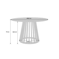 Tavolo da pranzo effetto legno, 4 posti a sedere, quercia