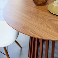 Tavolo da pranzo effetto legno, 4 posti a sedere, marrone