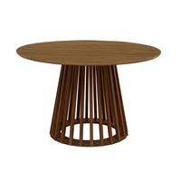 Tavolo da pranzo effetto legno, 4 posti a sedere, marrone