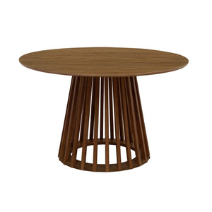 Tavolo da pranzo effetto legno, 4 posti a sedere, marrone