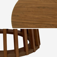 Tavolo da pranzo effetto legno, 4 posti a sedere, marrone