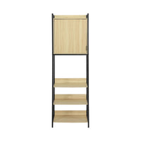 Modulo armadio con 5 ripiani e 1 anta, nero