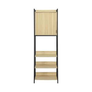 Modulo armadio con 5 ripiani e 1 anta, nero