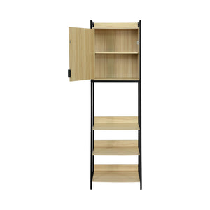 Modulo armadio con 5 ripiani e 1 anta, nero