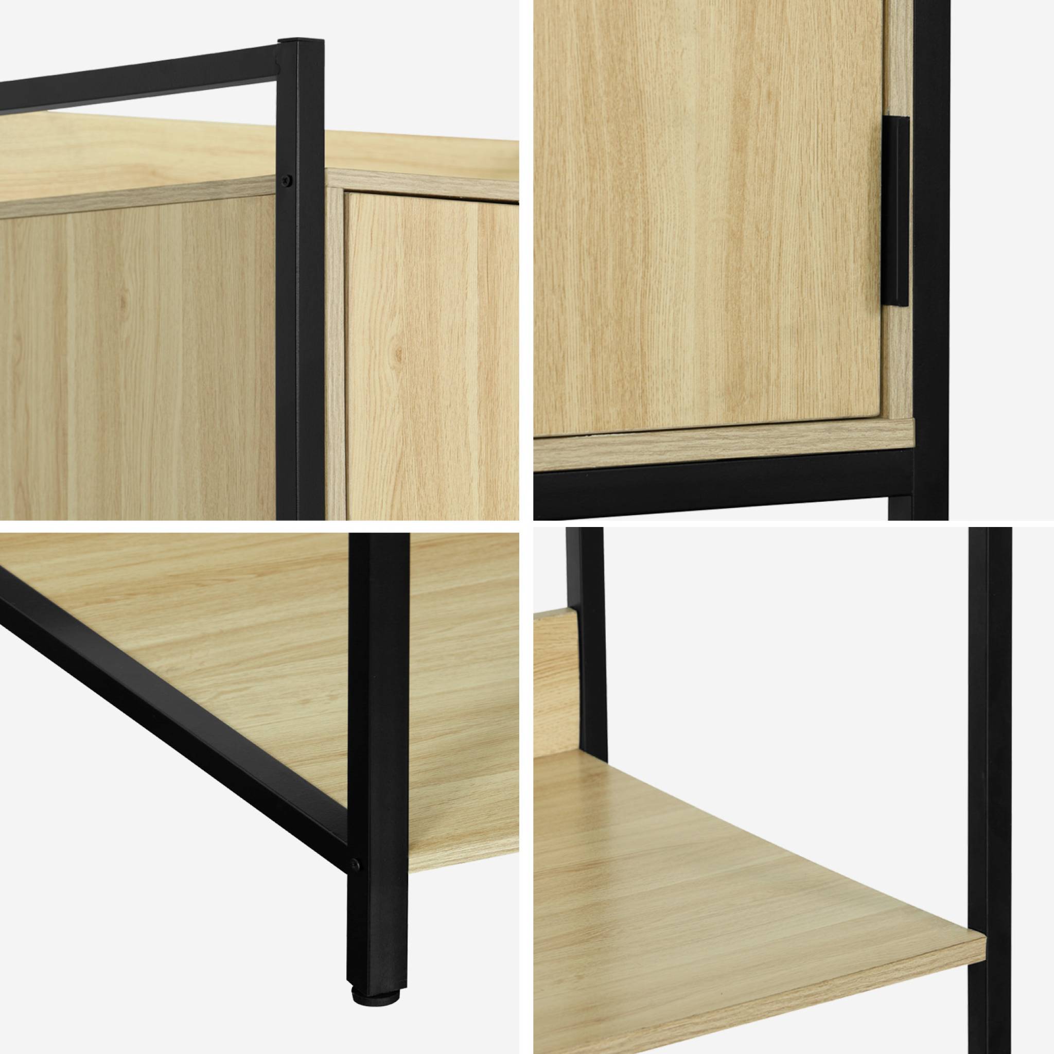 Modulo armadio con 5 ripiani e 1 anta, nero