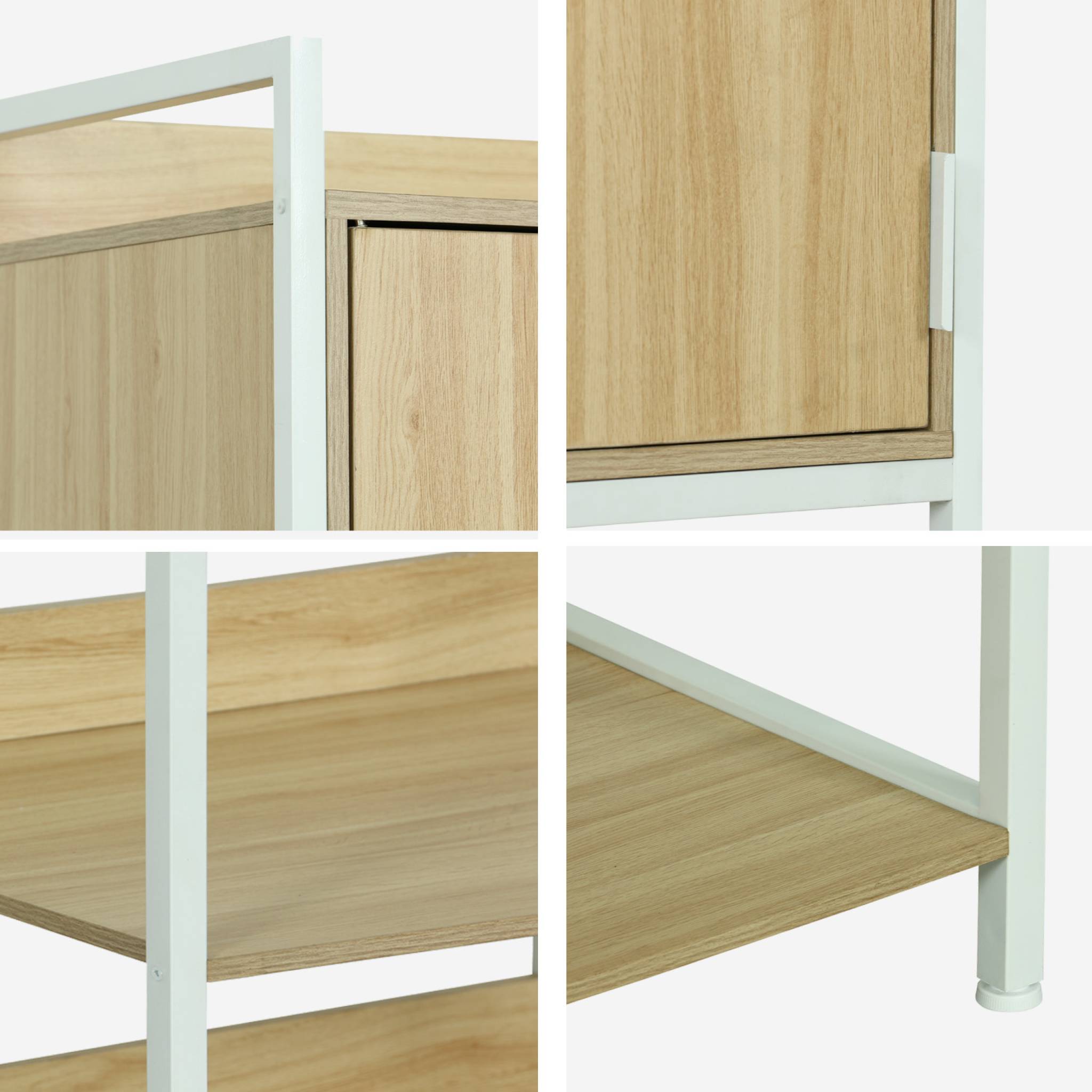 Modulo armadio con 5 ripiani e 1 anta, bianco