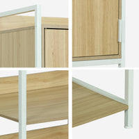 Modulo armadio con 5 ripiani e 1 anta, bianco