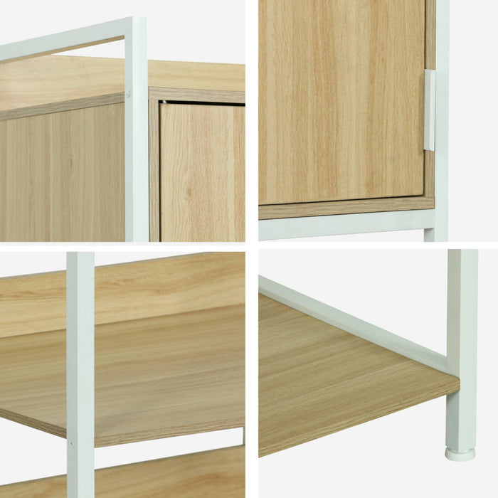 Modulo armadio con 5 ripiani e 1 anta, bianco