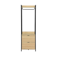 Modulo armadio con 1 armadio, 2 cassetti e 1 ripiano, nero