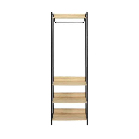 Modulo armadio con 1 armadio e 3 ripiani, nero