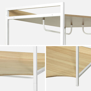 Modulo guardaroba angolare con 4 armadi e 2 ripiani, bianco