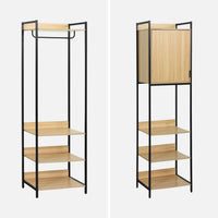 Armadio guardaroba con 4 elementi, nero