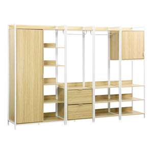 Armadio guardaroba con 4 elementi, bianco