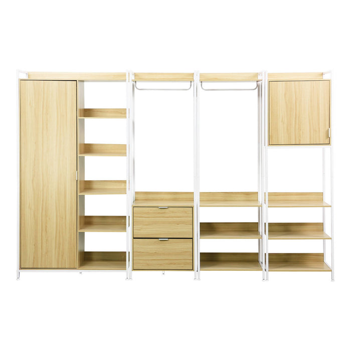 Armadio guardaroba con 4 elementi, bianco