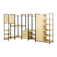 Kit armadio modulare con 5 elementi, nero