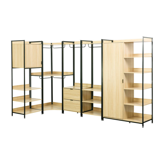 Kit armadio modulare con 5 elementi, nero