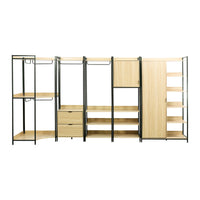 Kit armadio modulare con 5 elementi, nero