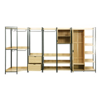 Kit armadio modulare con 5 elementi, nero