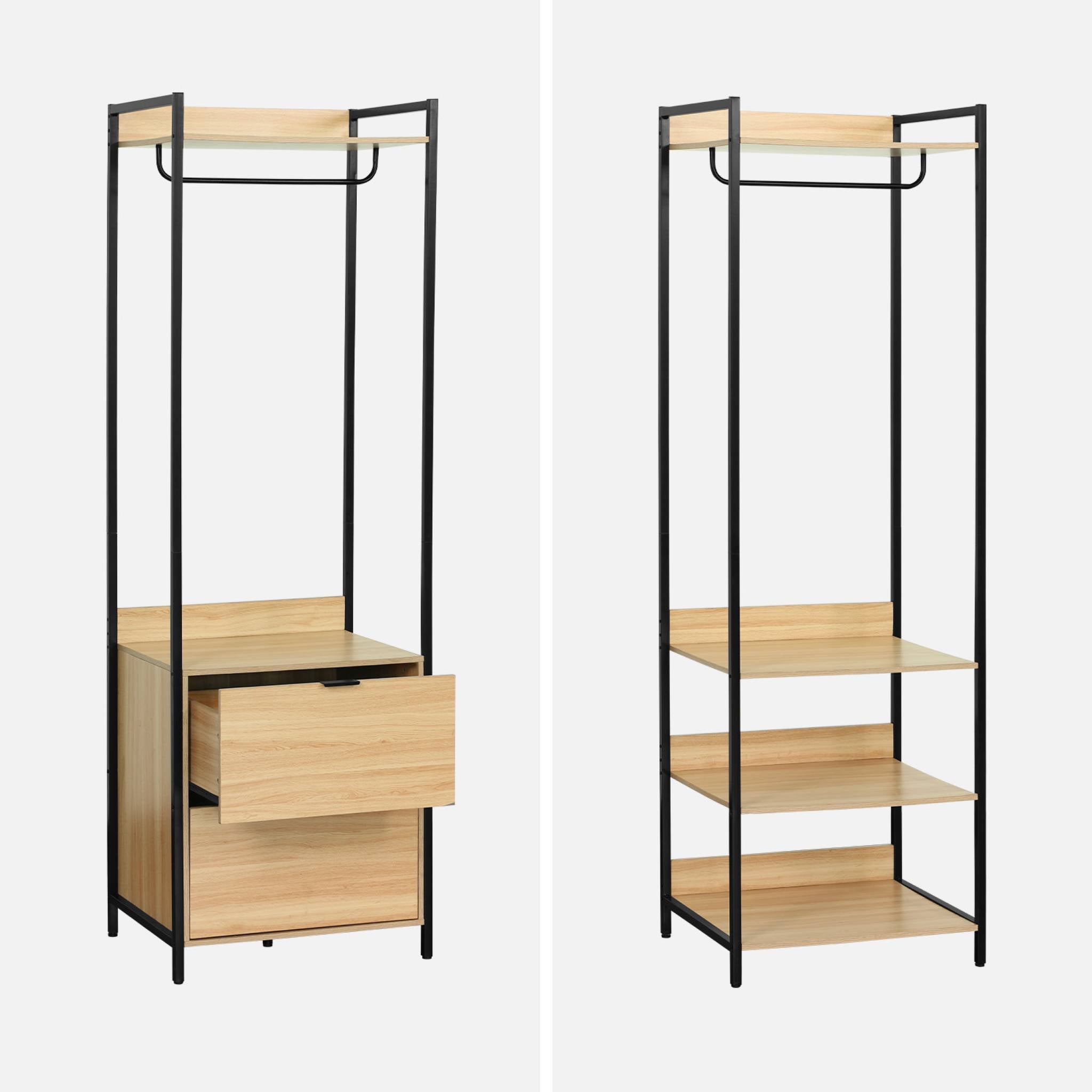 Kit armadio modulare con 5 elementi, nero