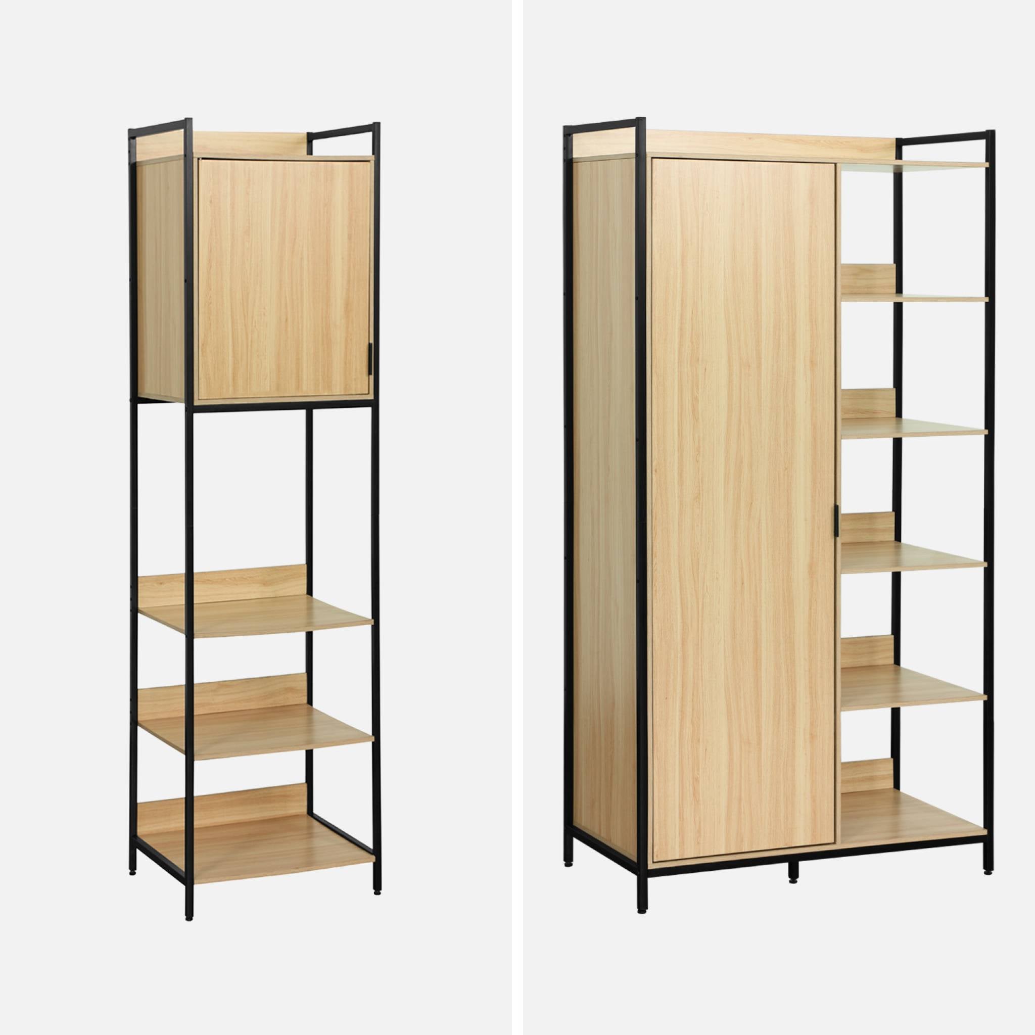 Kit armadio modulare con 5 elementi, nero