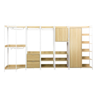 Kit armadio modulare con 5 elementi, bianco