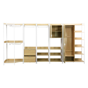 Kit armadio modulare con 5 elementi, bianco