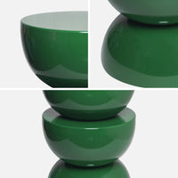 Tavolino in metallo effetto glassy, 46,5cm, verde scuro