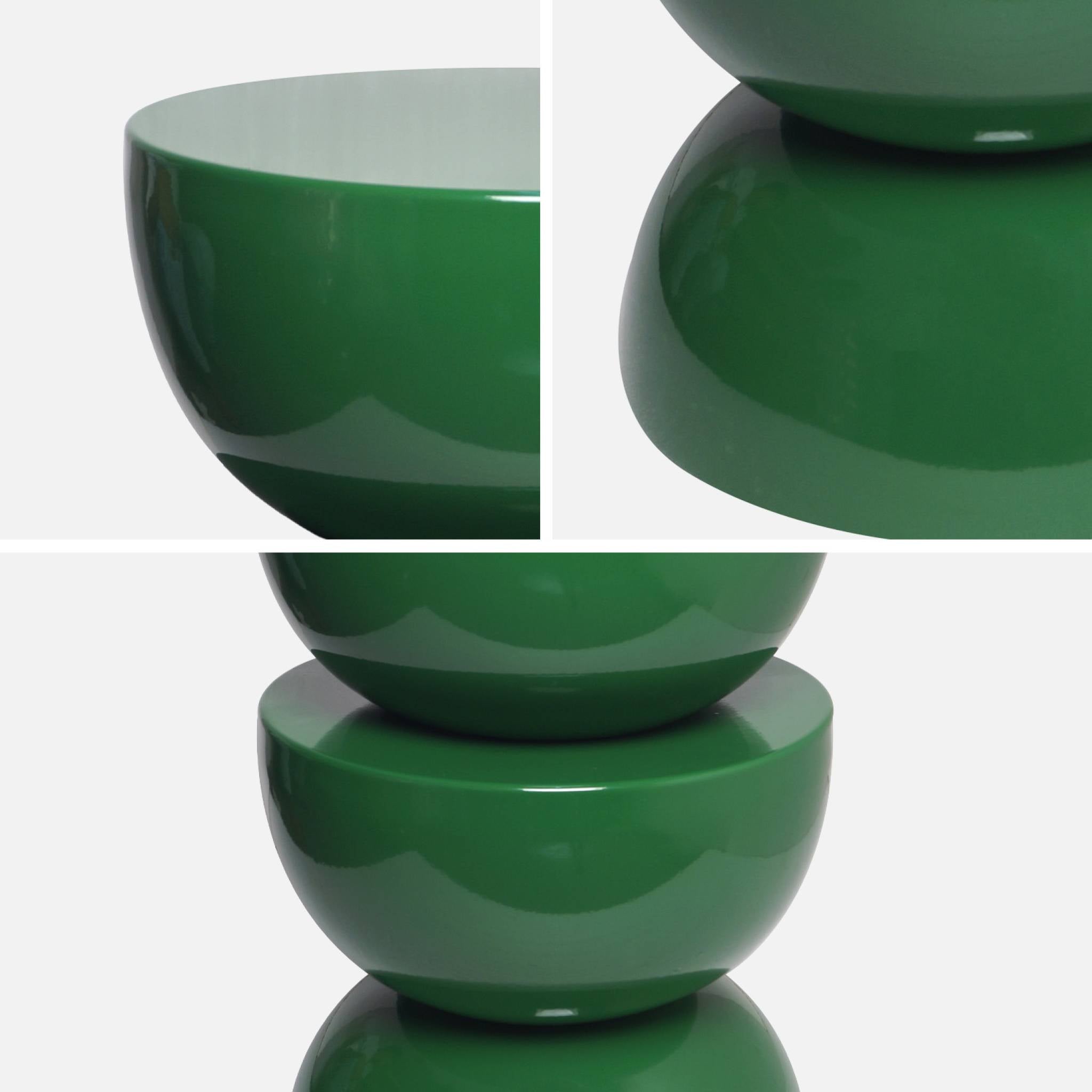 Tavolino in metallo effetto glassy, 46,5cm, verde scuro