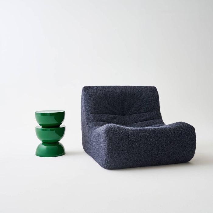 Tavolino in metallo effetto glassy, 46,5cm, verde scuro