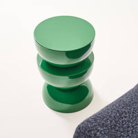 Tavolino in metallo effetto glassy, 46,5cm, verde scuro