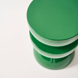 Tavolino in metallo effetto glassy, 46,5cm, verde scuro