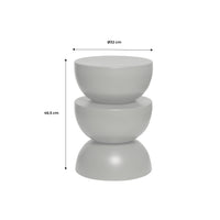 Tavolino in metallo effetto glassy, 46,5cm, verde scuro