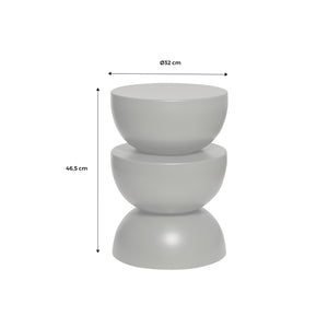 Tavolino in metallo effetto glassy, 46,5cm, verde scuro