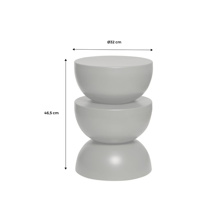 Tavolino in metallo effetto glassy, 46,5cm, verde scuro