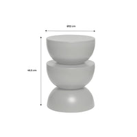 Tavolino in metallo effetto glassy, 46,5cm, verde scuro