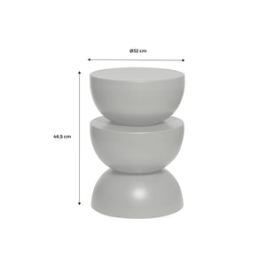 Tavolino in metallo effetto glassy, 46,5cm, verde scuro